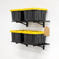 2 Pack Black Garage Wall Shelves 2×2ft 200lbs