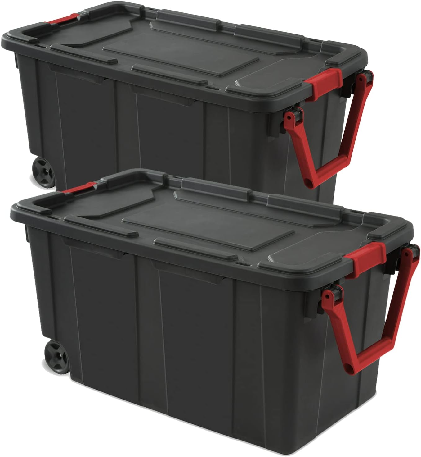 40 Gal Heavy Duty Storage Bins 2 Pack Stackable