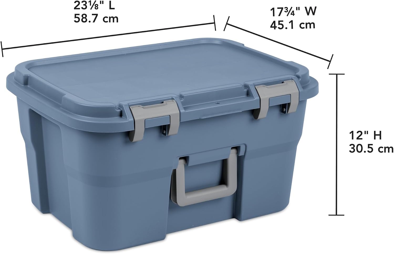 Blue 14 Gal Storage Footlockers 2 Pack Lockable