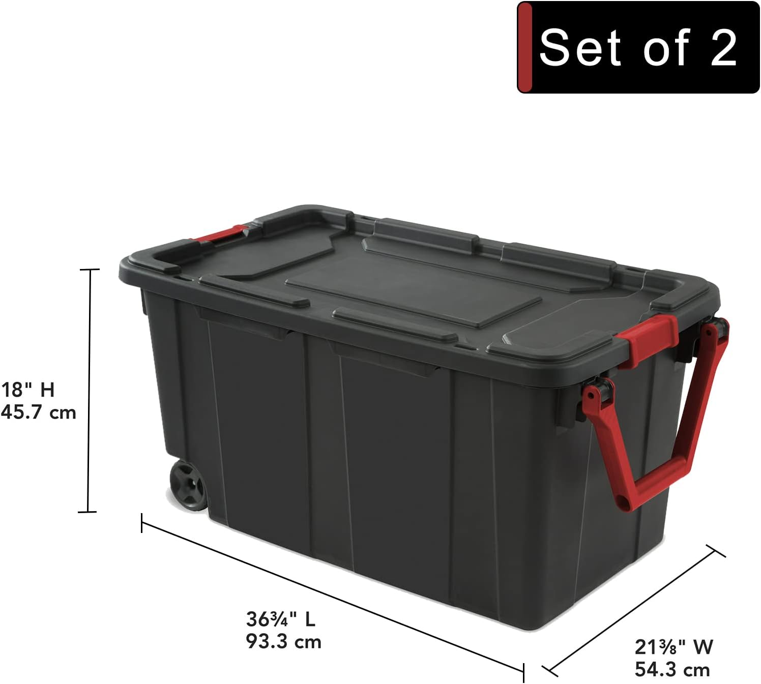 40 Gal Heavy Duty Storage Bins 2 Pack Stackable