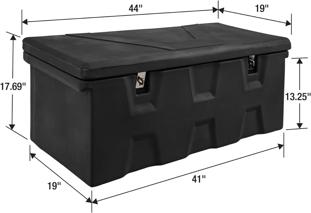 Black Poly Lockable Storage Chest 6.3 Cu.Ft USA Made