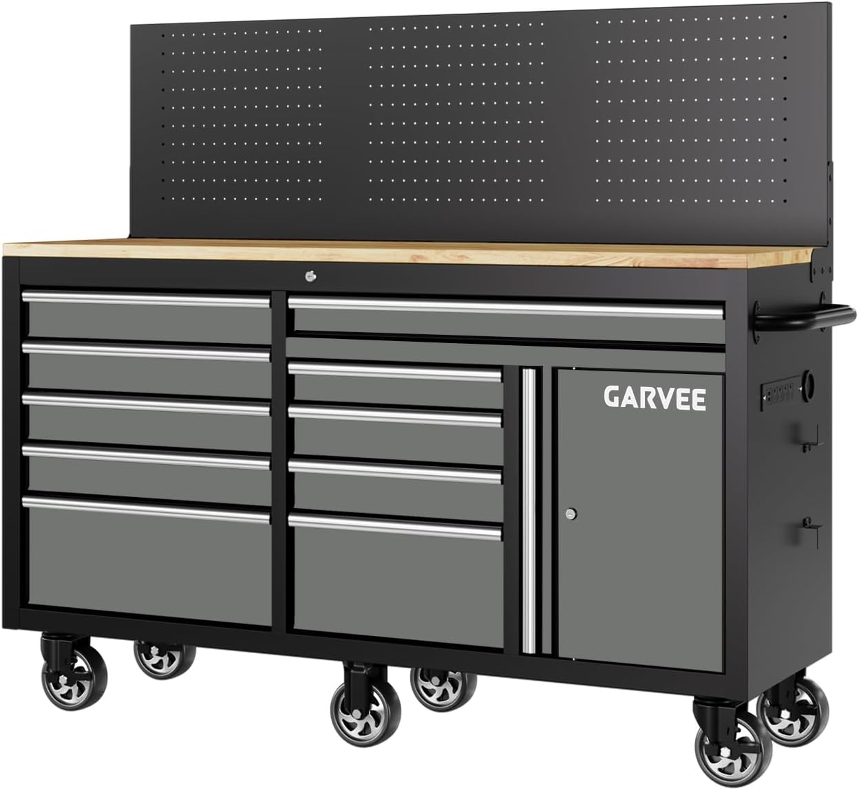 60" Rolling 10 Drawer Tool Chest Workbench