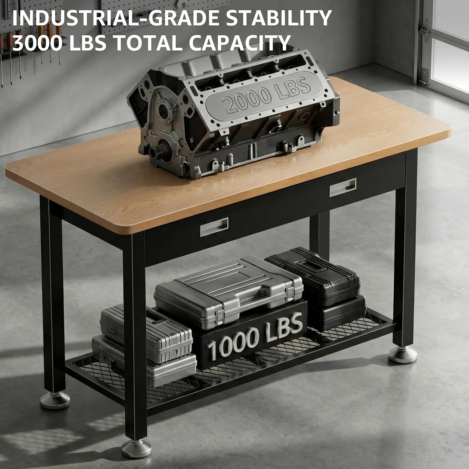 39" Workbench With Drawer Storage