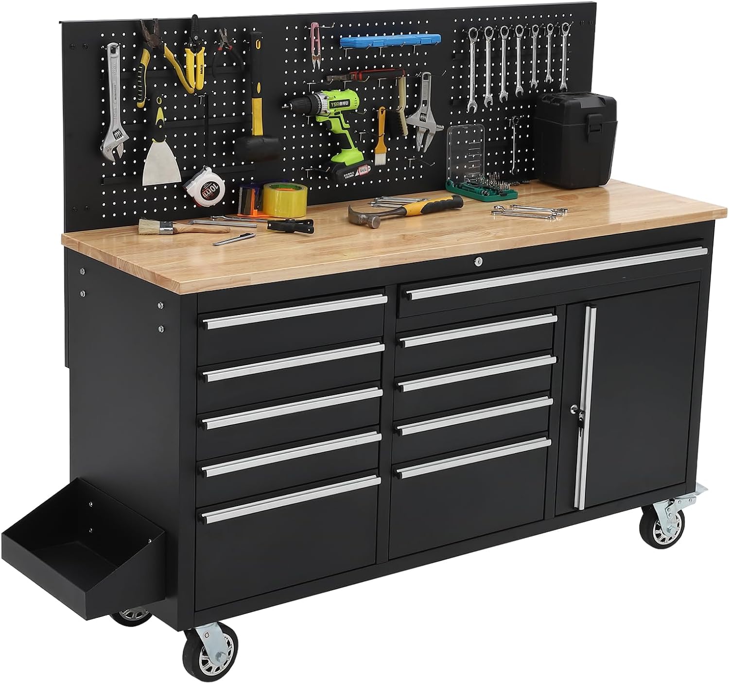 61" 10-Drawer Tool Chest with Power Strip