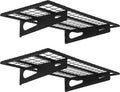 2 Pack Black Garage Shelves 17.7×35.8 Inch
