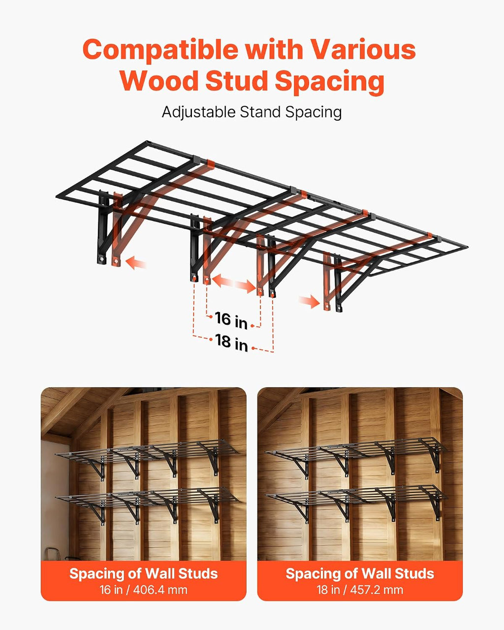 2 Pack Garage Wall Shelves 24×72 Inch