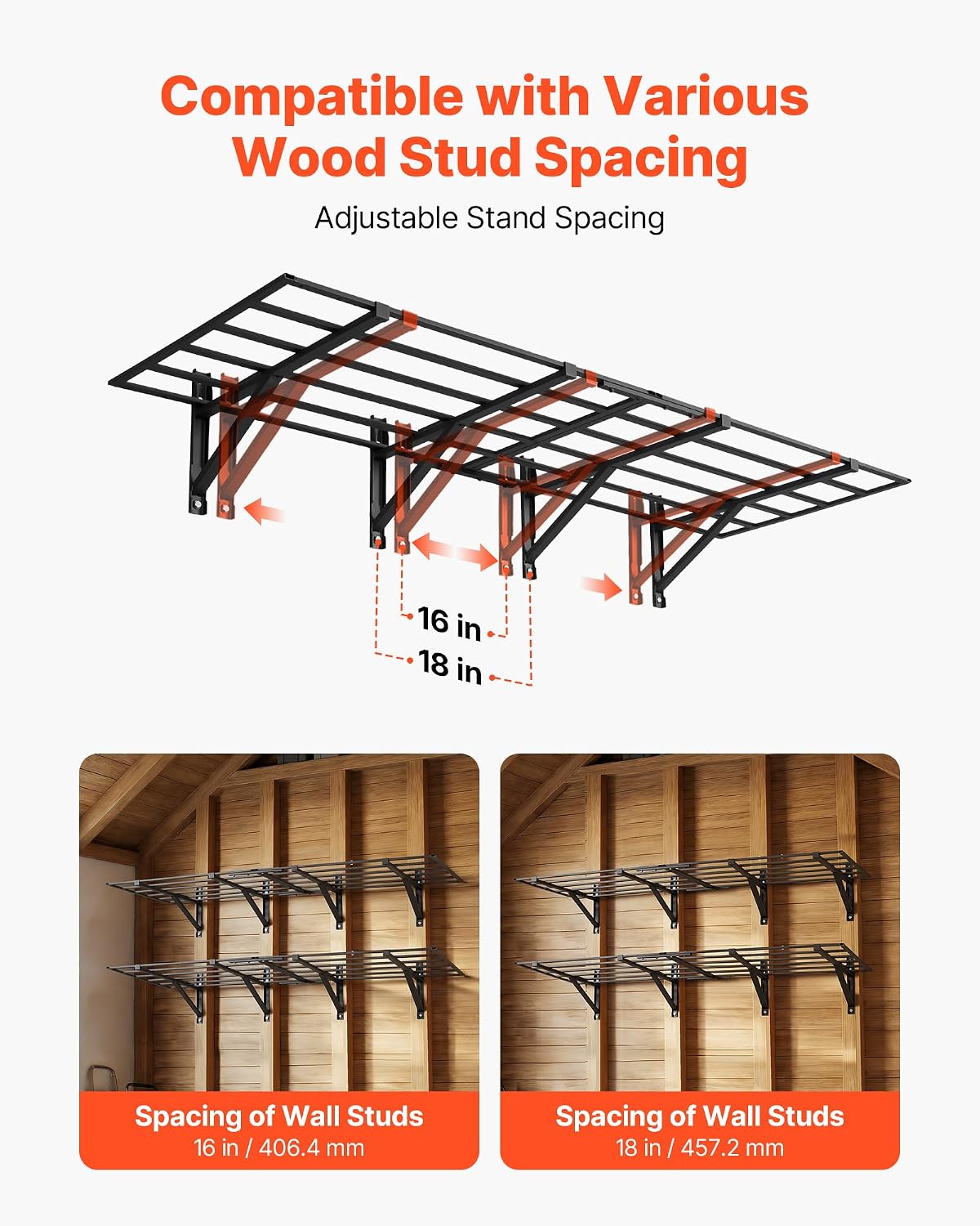 2 Pack Garage Wall Shelves 24×72 Inch