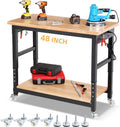 Rolling Workbench 48" Adjustable Height