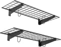 2 Pack Black Garage Wall Shelves 15×45 Inch