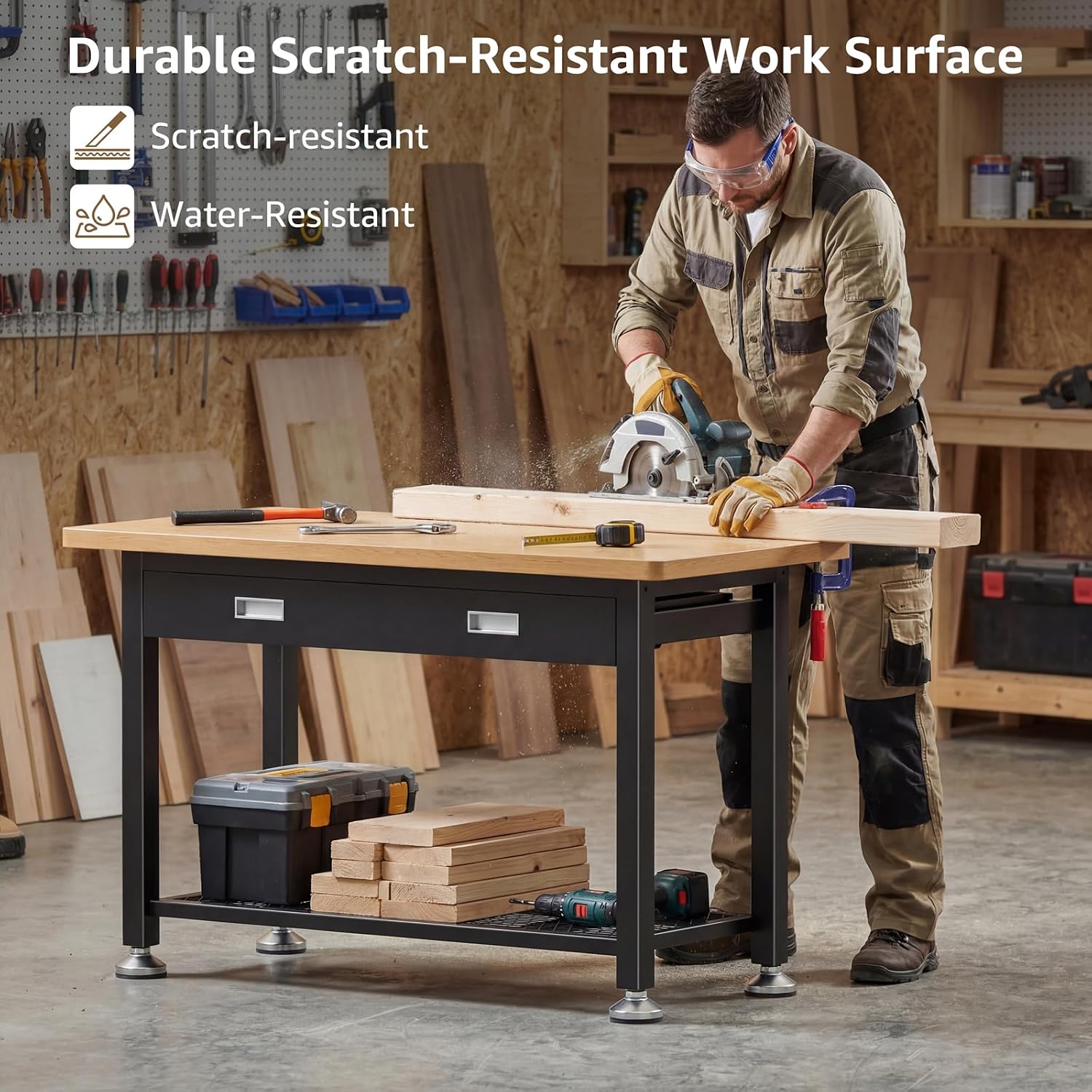 39" Workbench With Drawer Storage