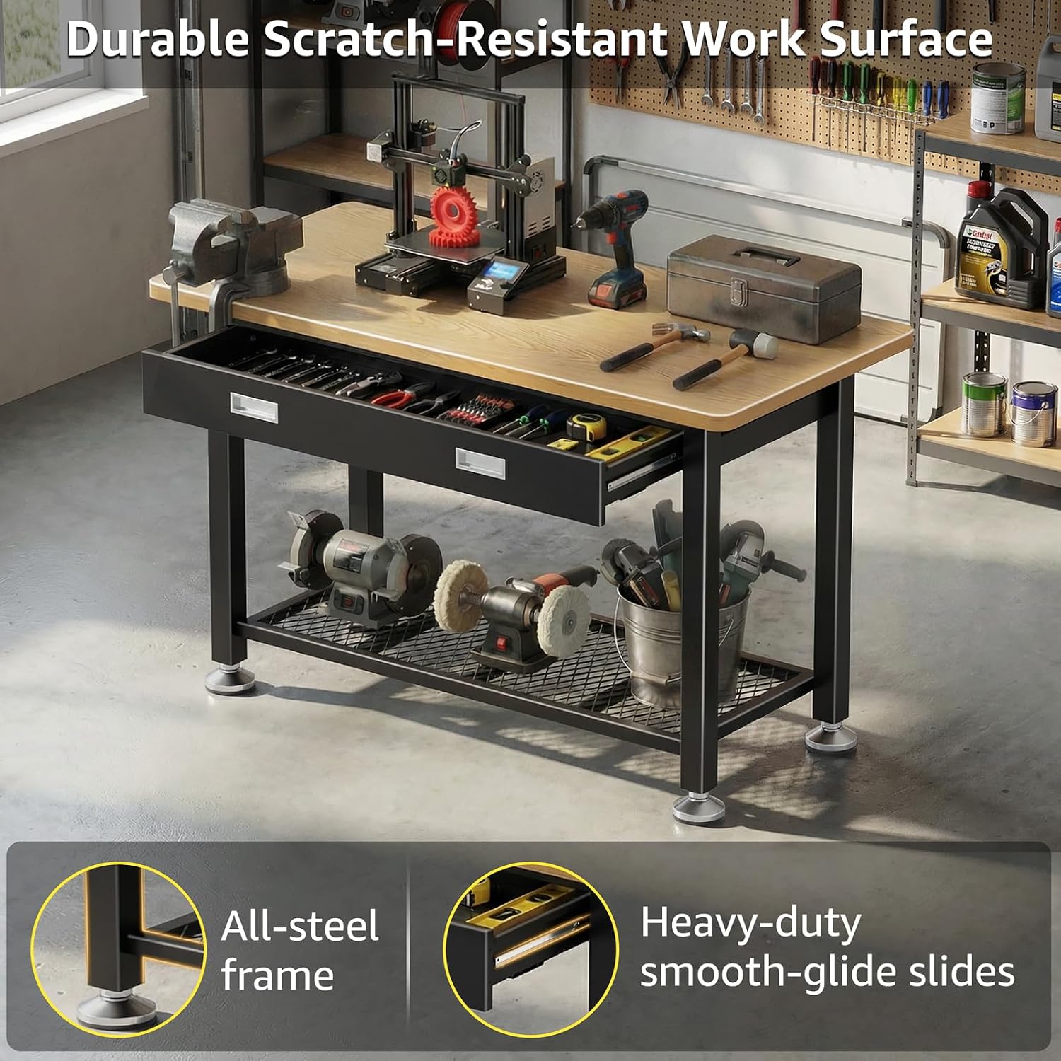39" Workbench With Drawer Storage