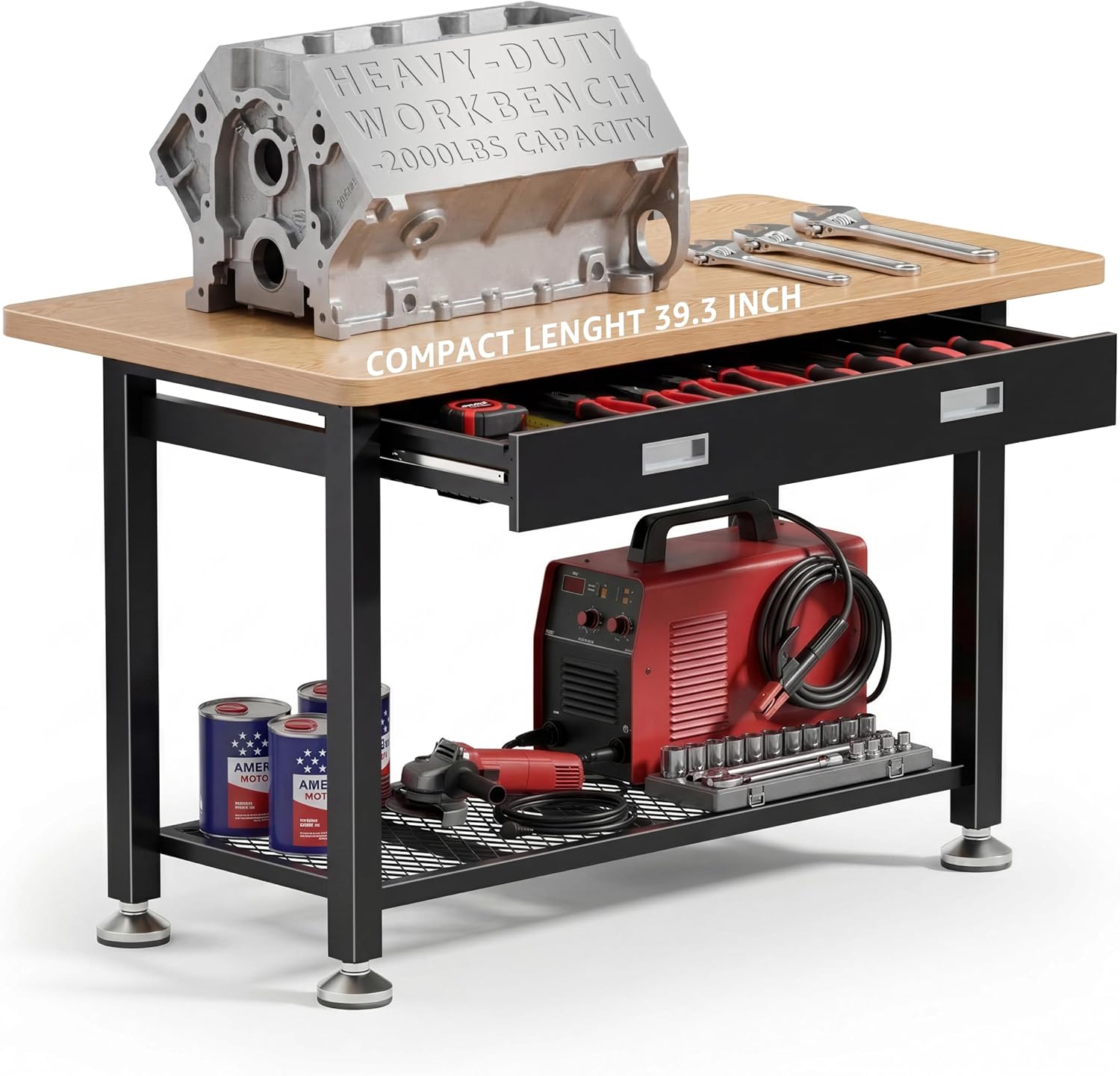 39" Workbench With Drawer Storage