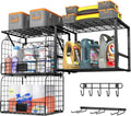 Garage Wall Shelves With Wire Baskets & Hooks