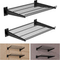 2 Pack Black Garage Shelves 24×16.5 Inch